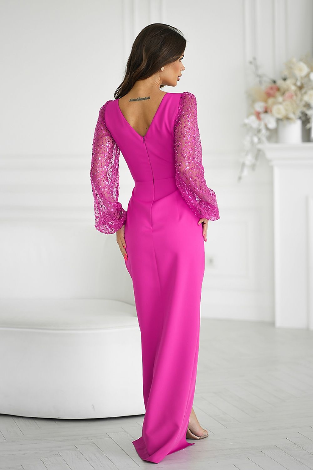 Long dress model 199012 Bicotone
